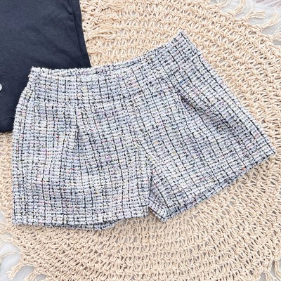 Conj. Camisa com Botões e Short Tweed - Preto